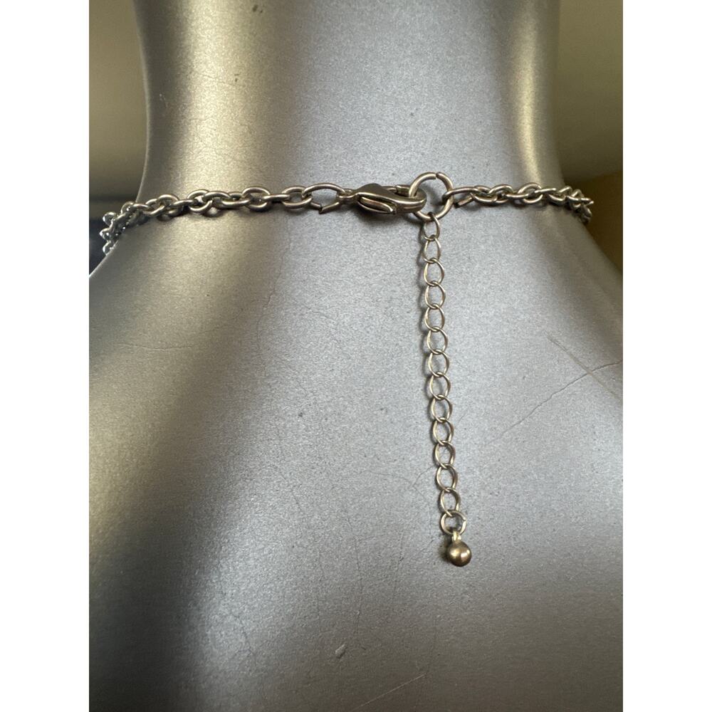 16" Chain With Layers of Cascading Sea Foam Green, Light Blue Faceted Beads - Picture 2 of 3